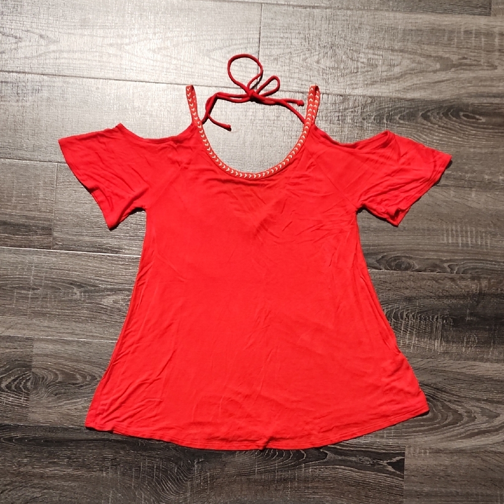 🦇 Heart & Hips Cold Shoulder Tie-Back Top 🦇